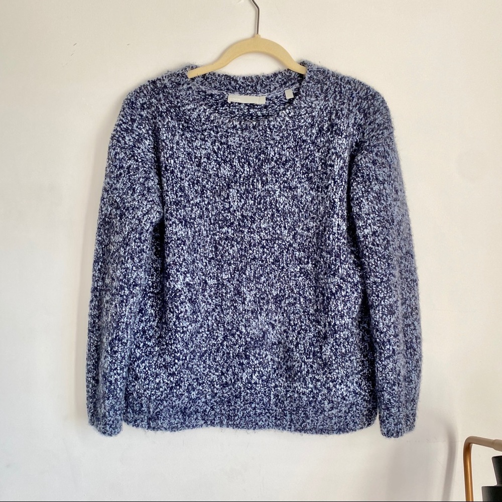 VINCE Blue Speckled Oversized Sweater